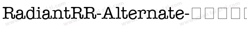 RadiantRR-Alternate字体转换