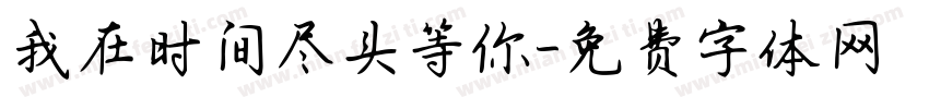 我在时间尽头等你字体转换