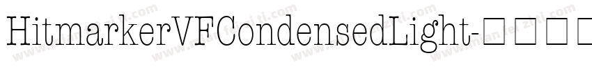 HitmarkerVFCondensedLight字体转换