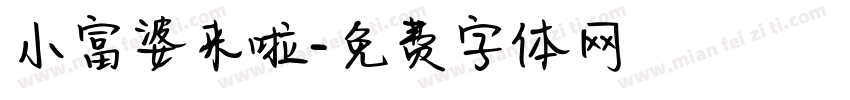 小富婆来啦字体转换