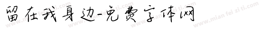 留在我身边字体转换