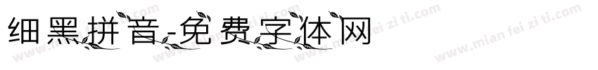 细黑拼音字体转换
