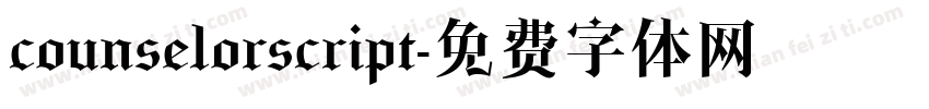 counselorscript字体转换