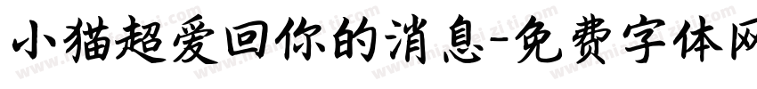 小猫超爱回你的消息字体转换