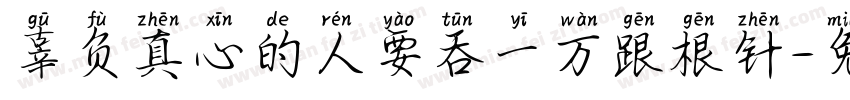 辜负真心的人要吞一万跟根针字体转换