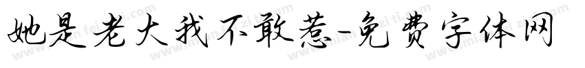 她是老大我不敢惹字体转换