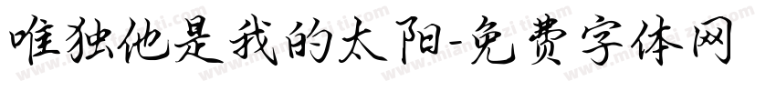 唯独他是我的太阳字体转换
