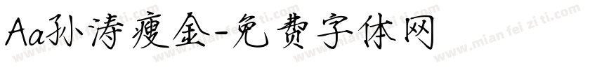 Aa孙涛瘦金字体转换