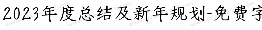 2023年度总结及新年规划字体转换