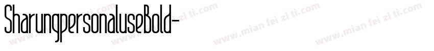 SharungpersonaluseBold字体转换