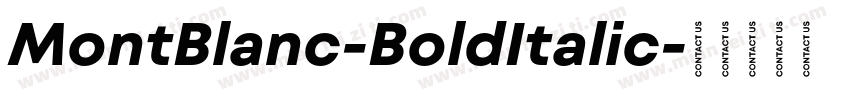 MontBlanc-BoldItalic字体转换
