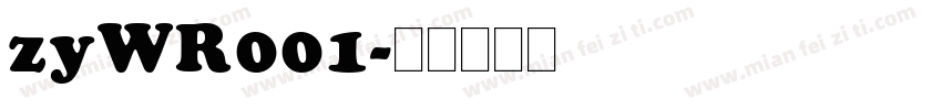 zyWR001字体转换