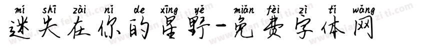 迷失在你的星野字体转换
