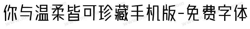 你与温柔皆可珍藏手机版字体转换