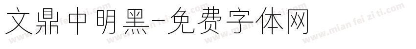 文鼎中明黑字体转换