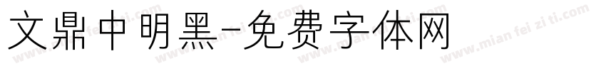文鼎中明黑字体转换