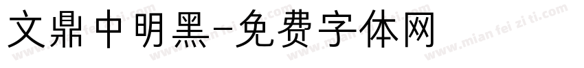 文鼎中明黑字体转换