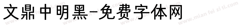 文鼎中明黑字体转换
