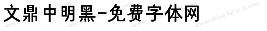 文鼎中明黑字体转换