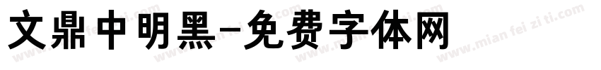 文鼎中明黑字体转换
