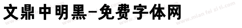 文鼎中明黑字体转换