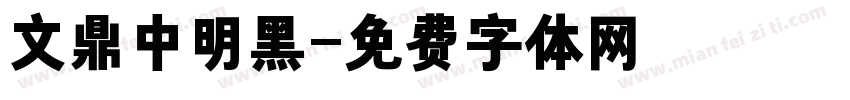 文鼎中明黑字体转换