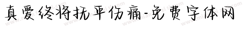 真爱终将抚平伤痛字体转换