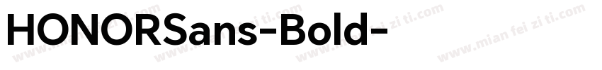 HONORSans-Bold字体转换