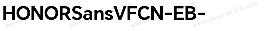 HONORSansVFCN-EB字体转换