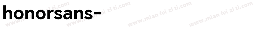 honorsans字体转换