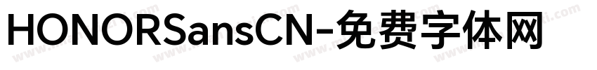 HONORSansCN字体转换