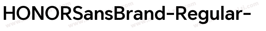 HONORSansBrand-Regular字体转换