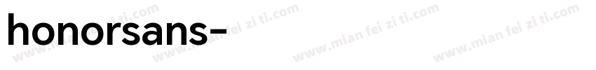 honorsans字体转换