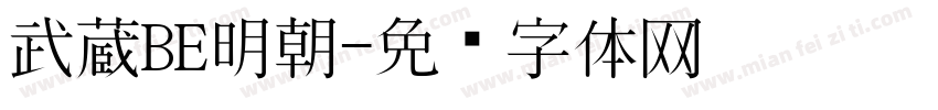 武蔵BE明朝字体转换