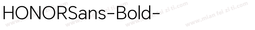HONORSans-Bold字体转换