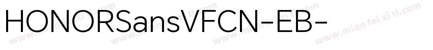 HONORSansVFCN-EB字体转换