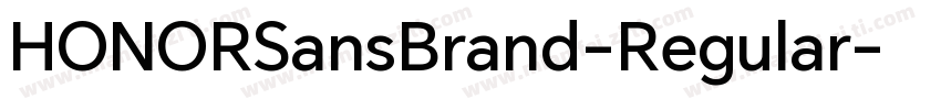 HONORSansBrand-Regular字体转换