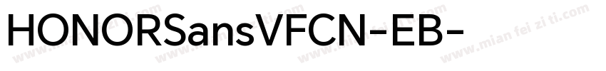 HONORSansVFCN-EB字体转换