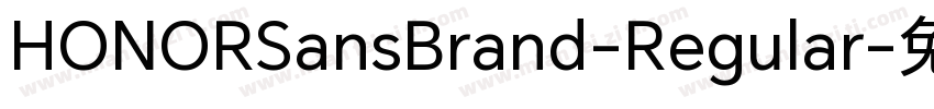 HONORSansBrand-Regular字体转换