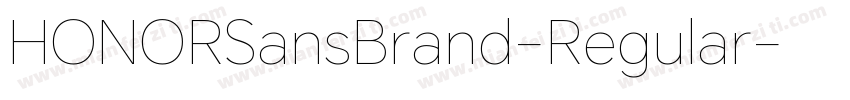 HONORSansBrand-Regular字体转换