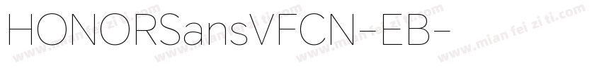 HONORSansVFCN-EB字体转换