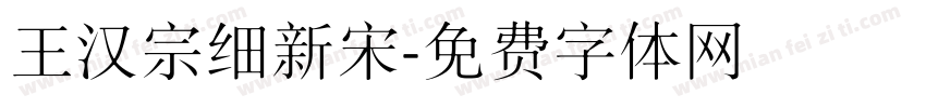 王汉宗细新宋字体转换
