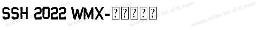 SSH·2022·WMX字体转换