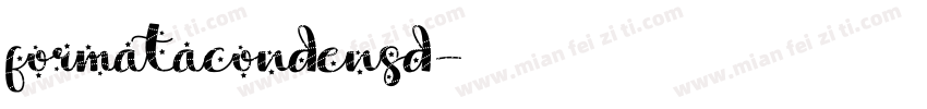 formatacondensd字体转换