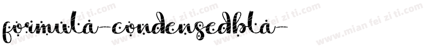 formula-condensedbla字体转换