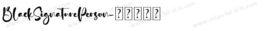 BlackSignaturePerson字体转换
