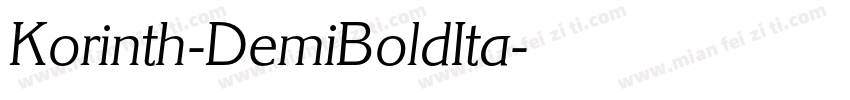Korinth-DemiBoldIta字体转换