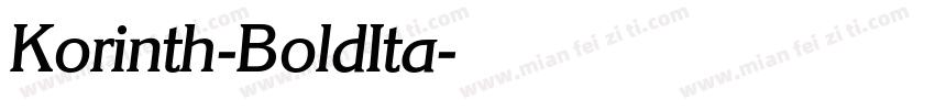 Korinth-BoldIta字体转换