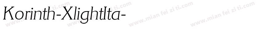 Korinth-XlightIta字体转换