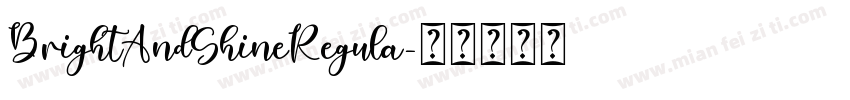 BrightAndShineRegula字体转换